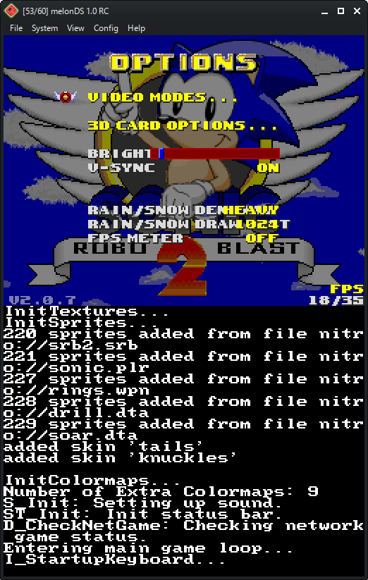 really old screenshot of the project